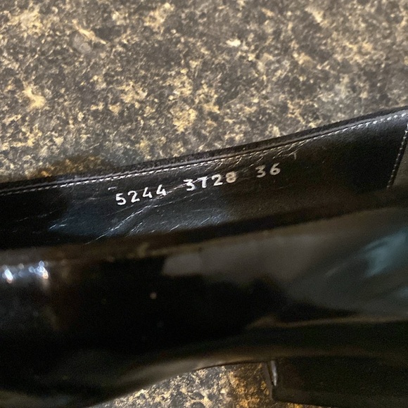 COLETTE Italian Made Black Patten Heel Loafers Shoes Size  6 - Picture 12 of 12